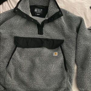 Carhartt Charcoal and Black Sherpa Pullover